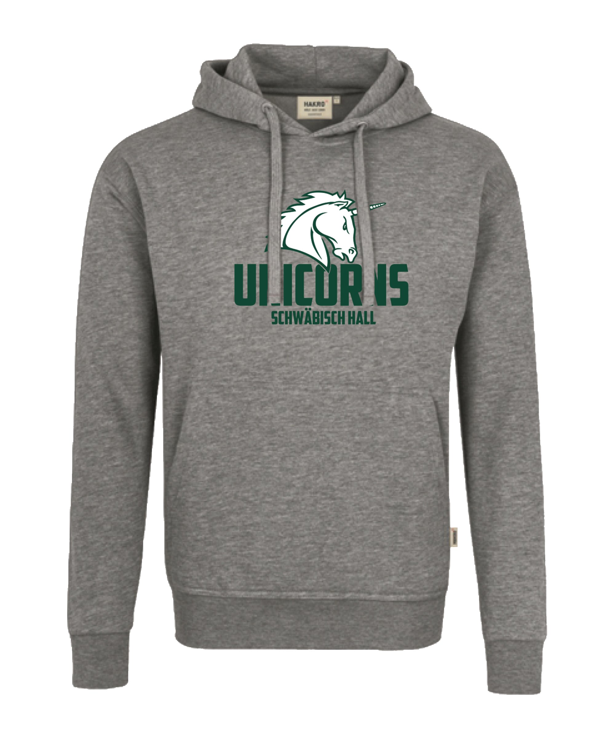 Unicorns Hoody Sweatshirt Premium Grau Grün - grau