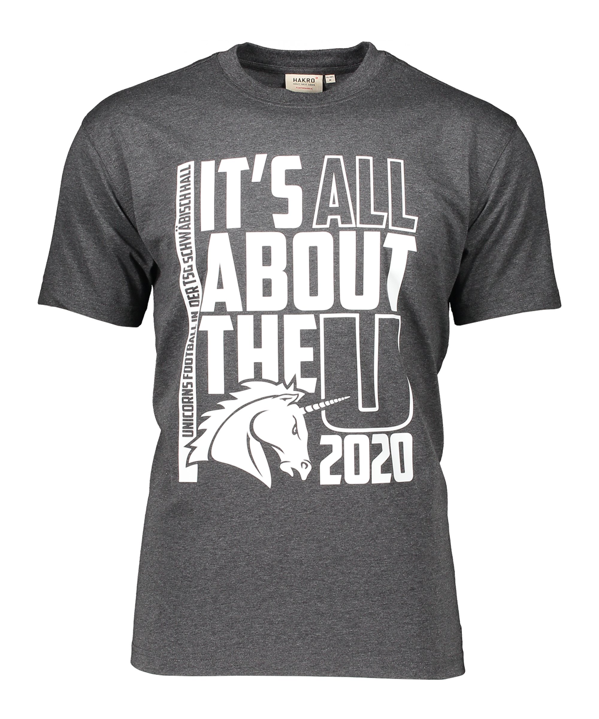 Unicorns Motto-Shirt 2020 - grau